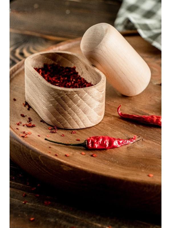 Ступка с пестиком овальная,  10х5х6см