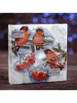 Салфетки бумажные Fresco, 33х33 см, 2 слоя, 20 шт, с рисунком 