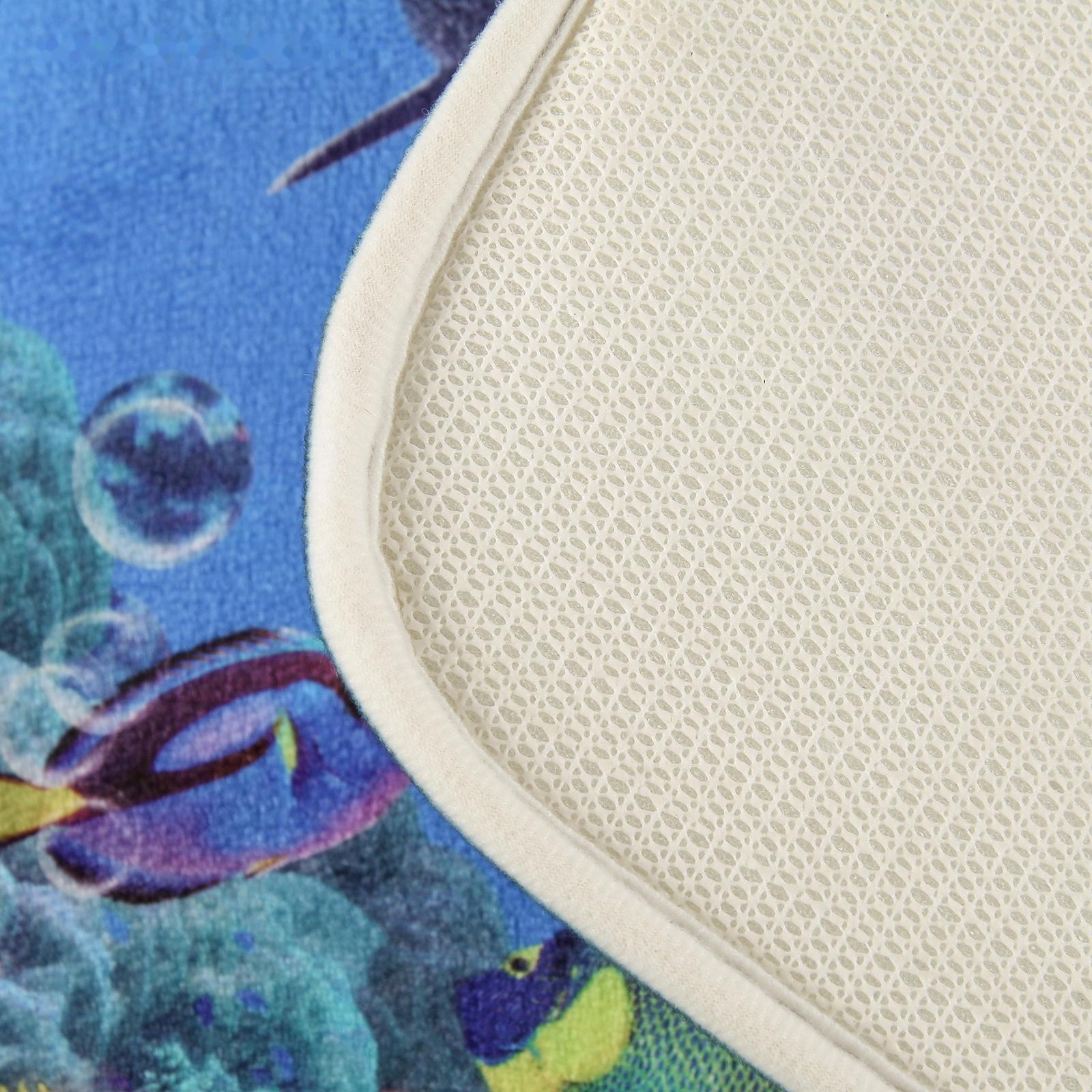 Набор ковриков для ванной и туалета Доляна «Дельфин», 3 шт: 35×39, 40×50, 45×75 см