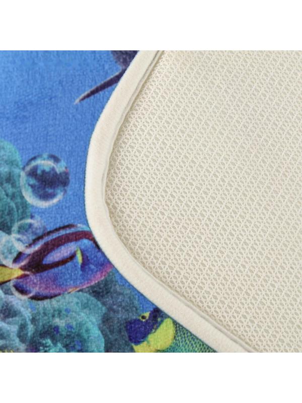 Набор ковриков для ванной и туалета Доляна «Дельфин», 3 шт: 35×39, 40×50, 45×75 см