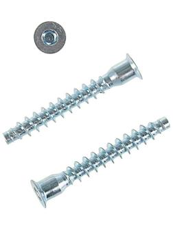 Винт конфирмат, 7х50 мм, стальной, оцинкованный