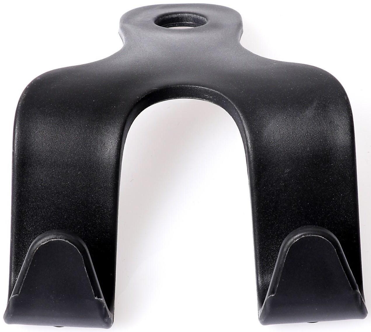 Вешалка-крючок на подголовник, два крючка, чёрный