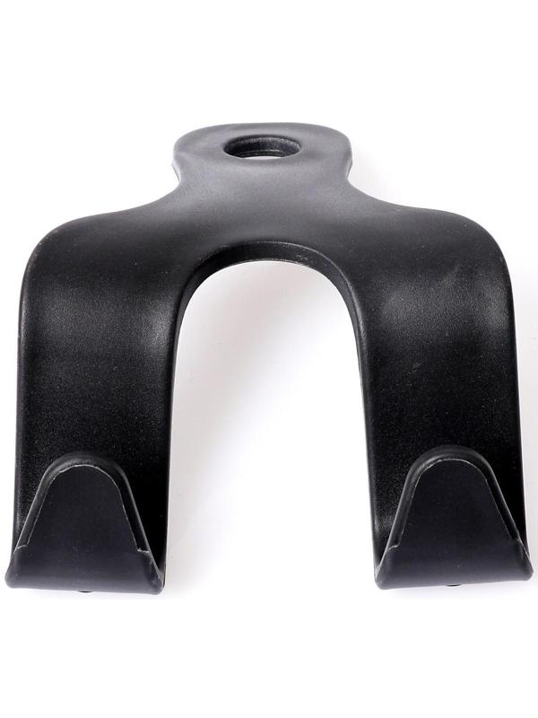 Вешалка-крючок на подголовник, два крючка, чёрный