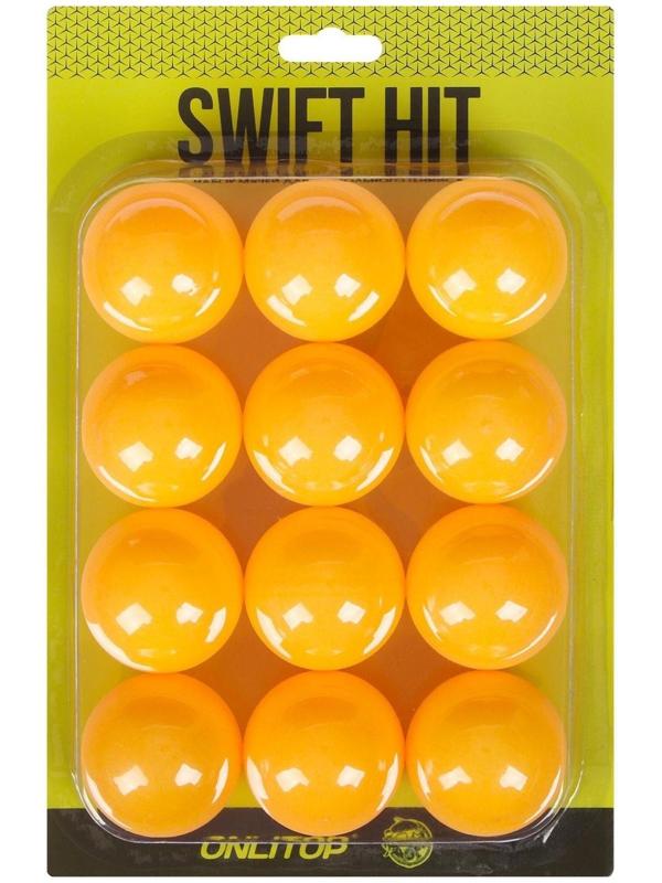 Мяч для настольного тенниса 40 мм, набор 12 шт., цвет оранжевый