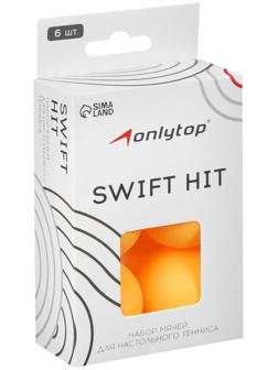 Мяч для настольного тенниса 40 мм, набор 6 шт., цвет оранжевый