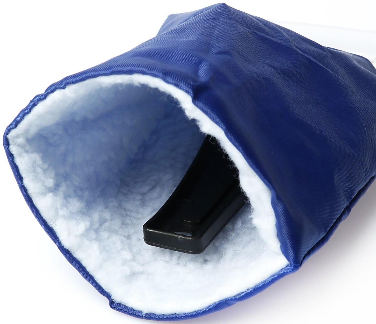 Скребок-варежка TORSO, ширина скребка 11 см, синий