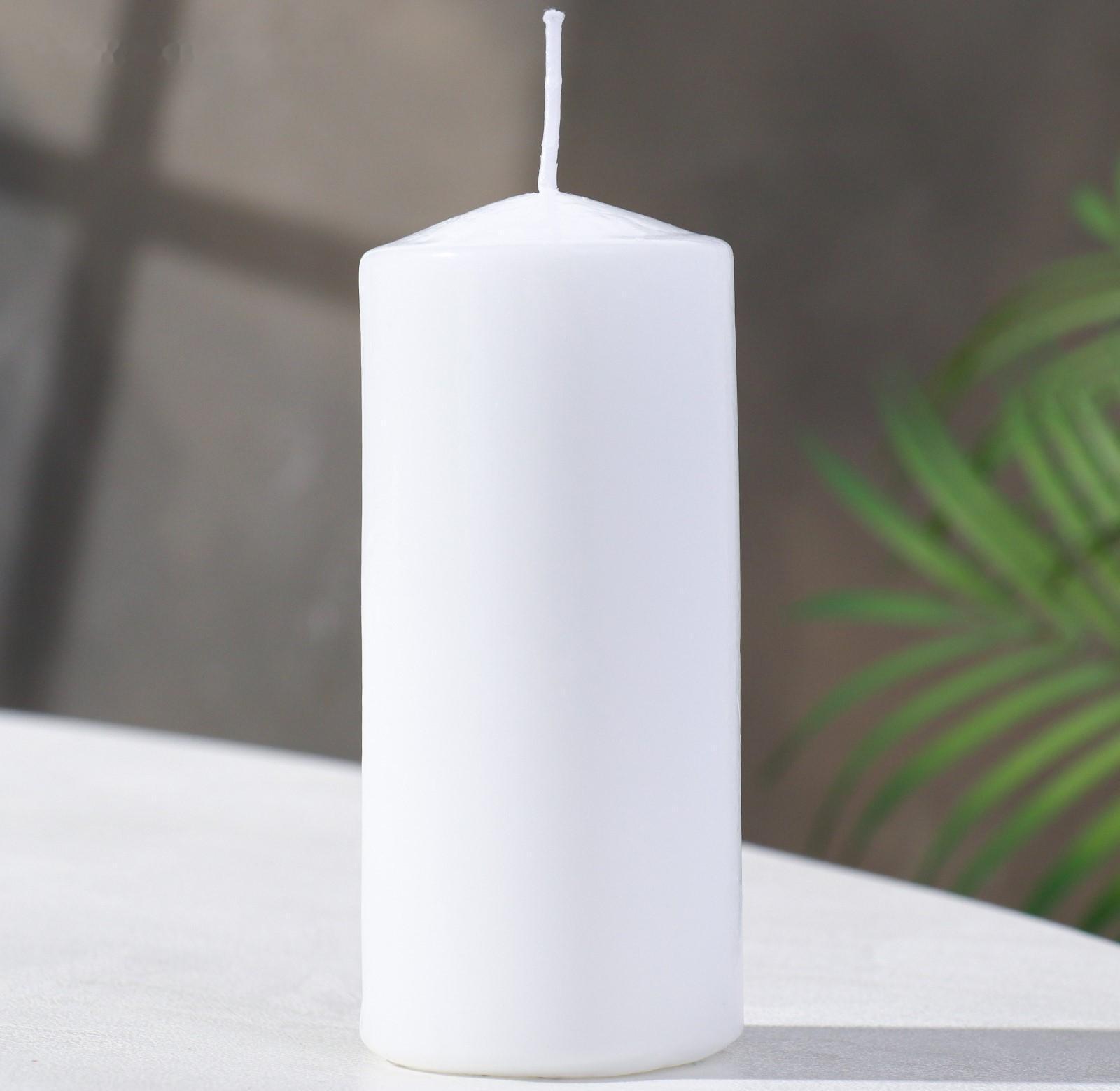 Свеча - цилиндр, 5х12 см белая
