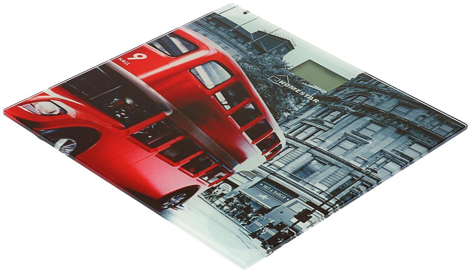 Весы напольные HOMESTAR HS-6001F, электронные, до 180 кг, 1хCR2032, стекло, 