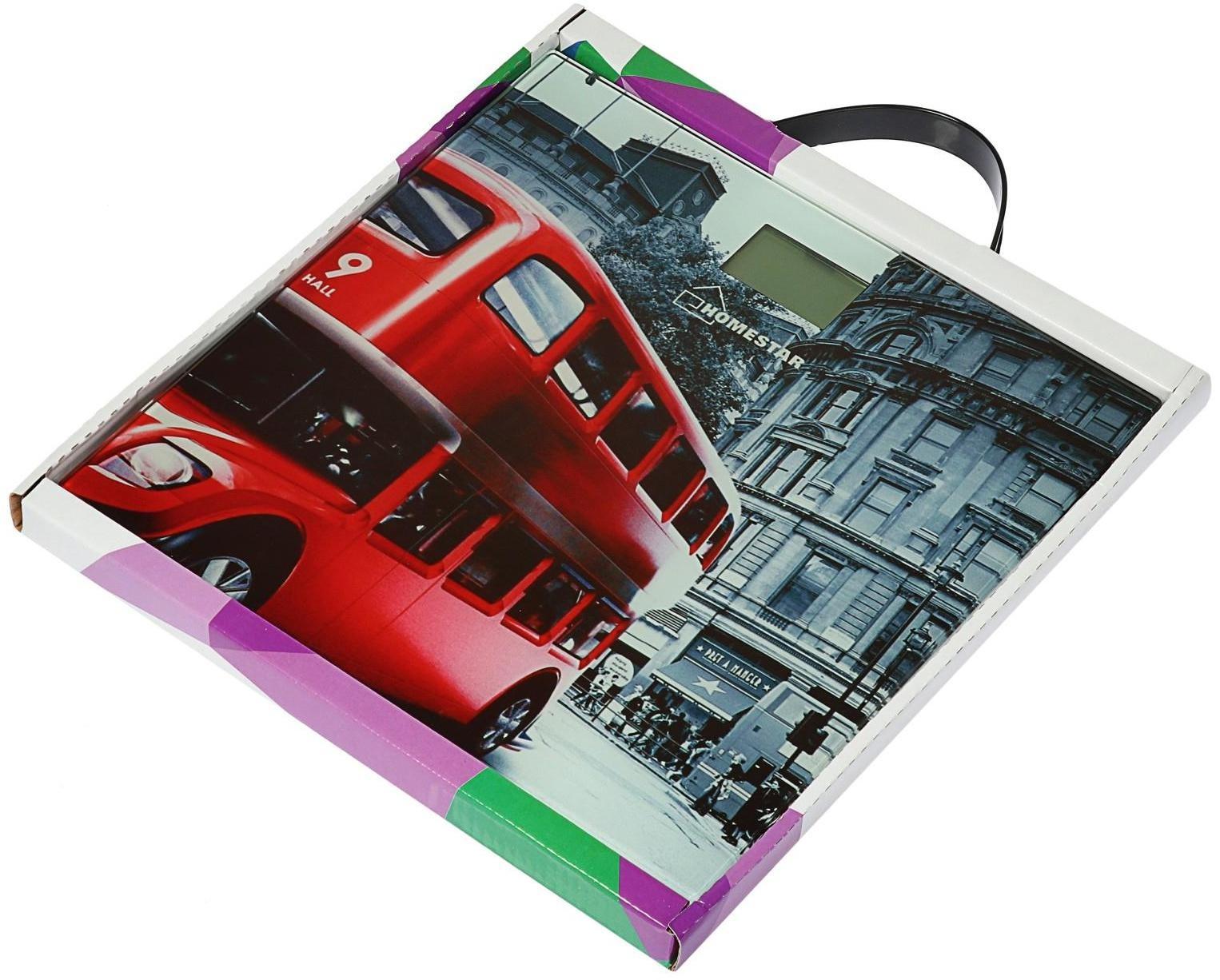 Весы напольные HOMESTAR HS-6001F, электронные, до 180 кг, 1хCR2032, стекло, 