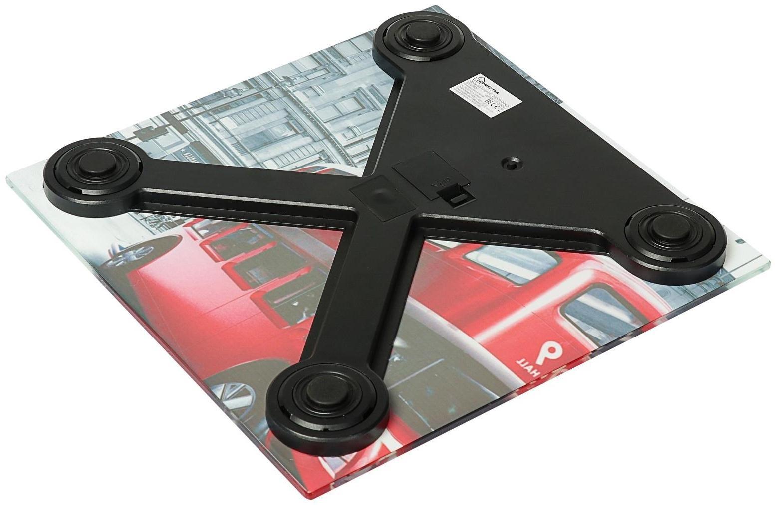 Весы напольные HOMESTAR HS-6001F, электронные, до 180 кг, 1хCR2032, стекло, 