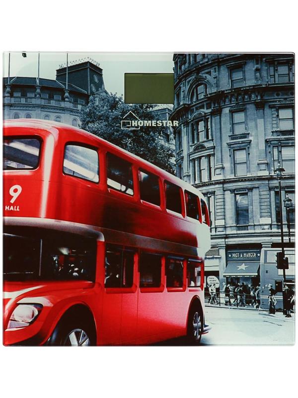 Весы напольные HOMESTAR HS-6001F, электронные, до 180 кг, 1хCR2032, стекло, 