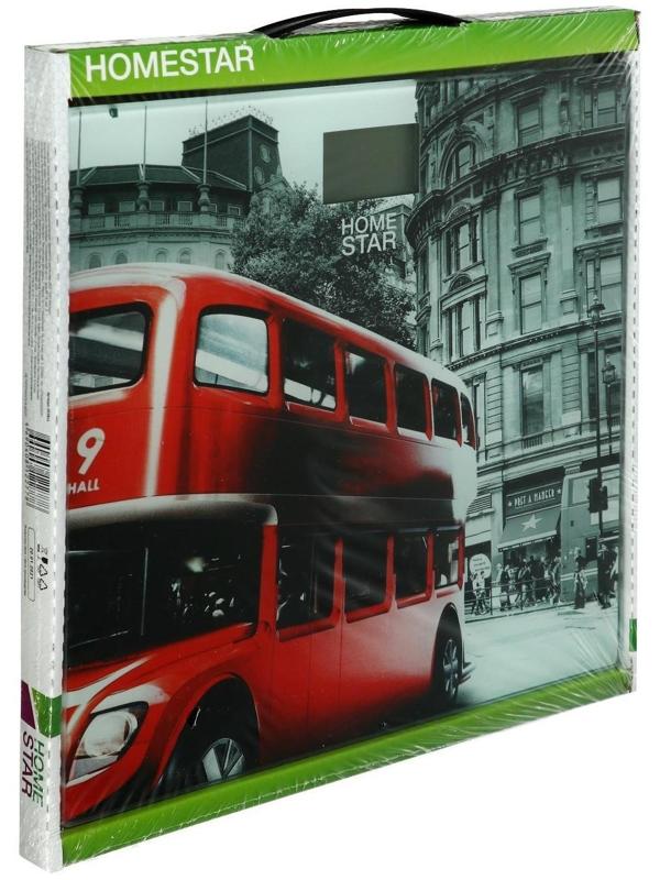 Весы напольные HOMESTAR HS-6001F, электронные, до 180 кг, 1хCR2032, стекло, 