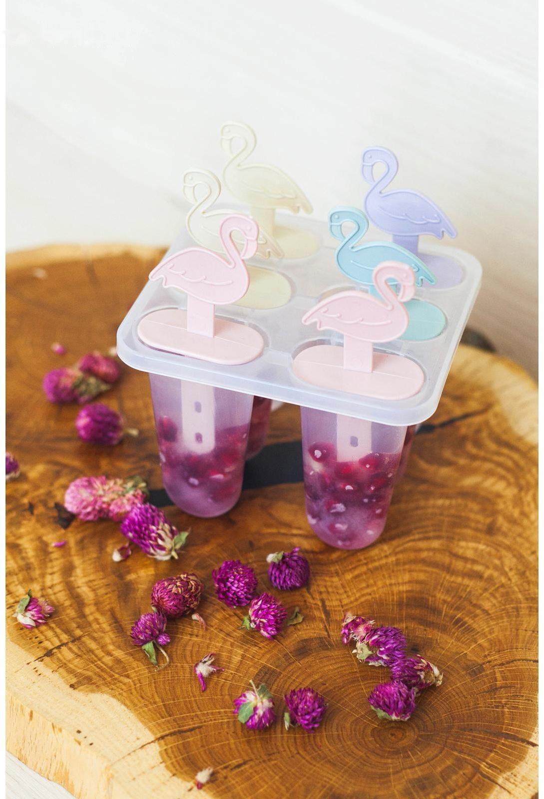 Форма для мороженого «Фламинго», 11×11×14 см, 6 ячеек, цвет МИКС