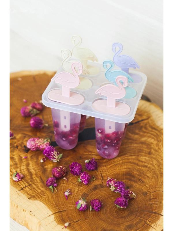 Форма для мороженого «Фламинго», 11×11×14 см, 6 ячеек, цвет МИКС