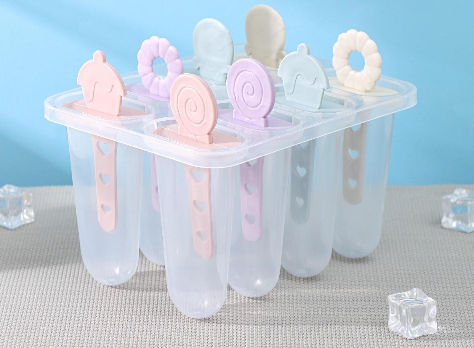 Форма для мороженого «Леденец», 8 ячеек, 15×12×12 см, цвет МИКС