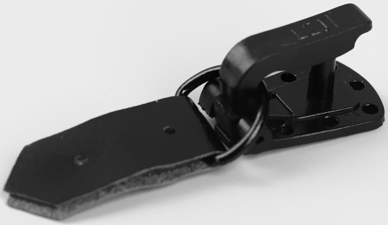 Крючки пришивные, пластиковые, для верхней одежды, 5 × 1,5 см, 6 шт, цвет чёрный