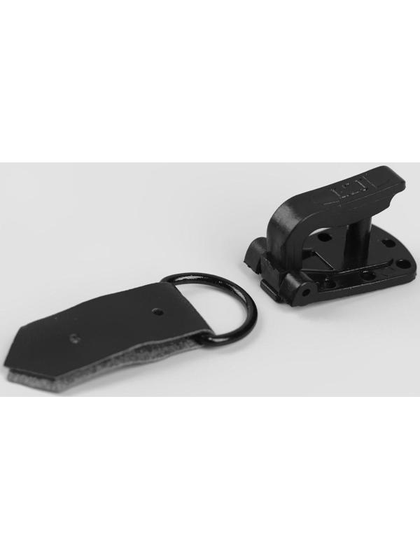 Крючки пришивные, пластиковые, для верхней одежды, 5 × 1,5 см, 6 шт, цвет чёрный