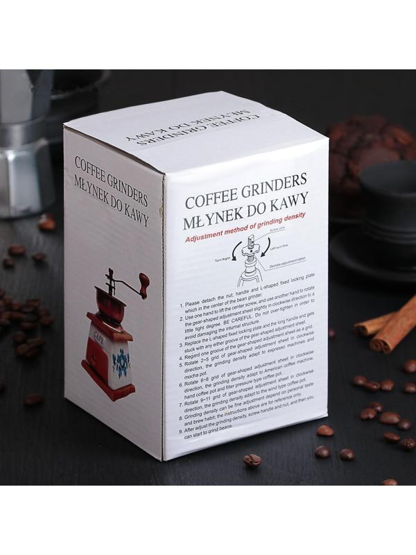 Кофемолка с ручкой «Кофе», 10×18 см, цвет светлое дерево