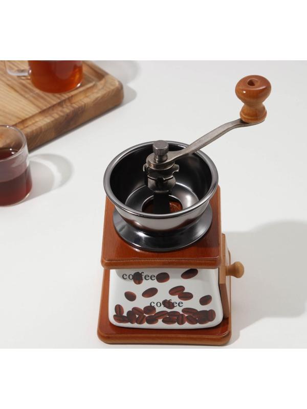 Кофемолка с ручкой «Кофе», 10×18 см, цвет светлое дерево