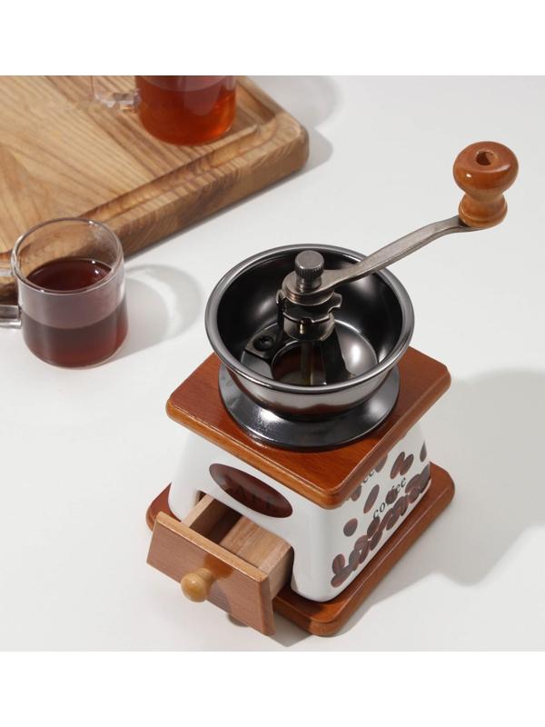 Кофемолка с ручкой «Кофе», 10×18 см, цвет светлое дерево