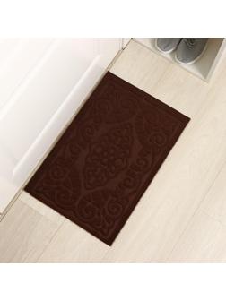 Коврик влаговпитывающий придверный Доляна «Восточная сказка», без окантовки, 40×60 см, цвет коричневый