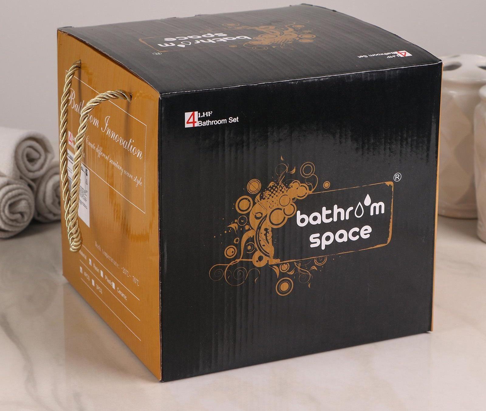 Набор аксессуаров для ванной комнаты «Утиные истории», 4 предмета (дозатор 200 мл, мыльница, стакан, подставка для щёток)