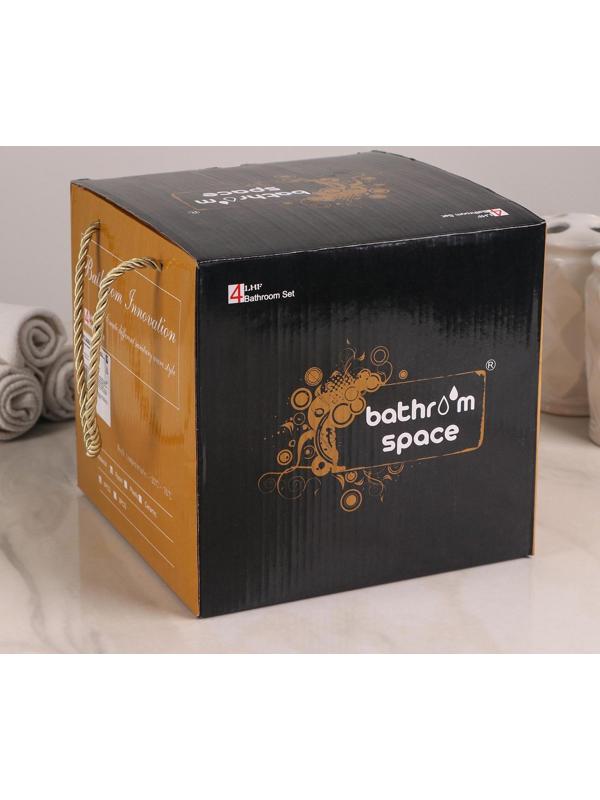 Набор аксессуаров для ванной комнаты «Утиные истории», 4 предмета (дозатор 200 мл, мыльница, стакан, подставка для щёток)