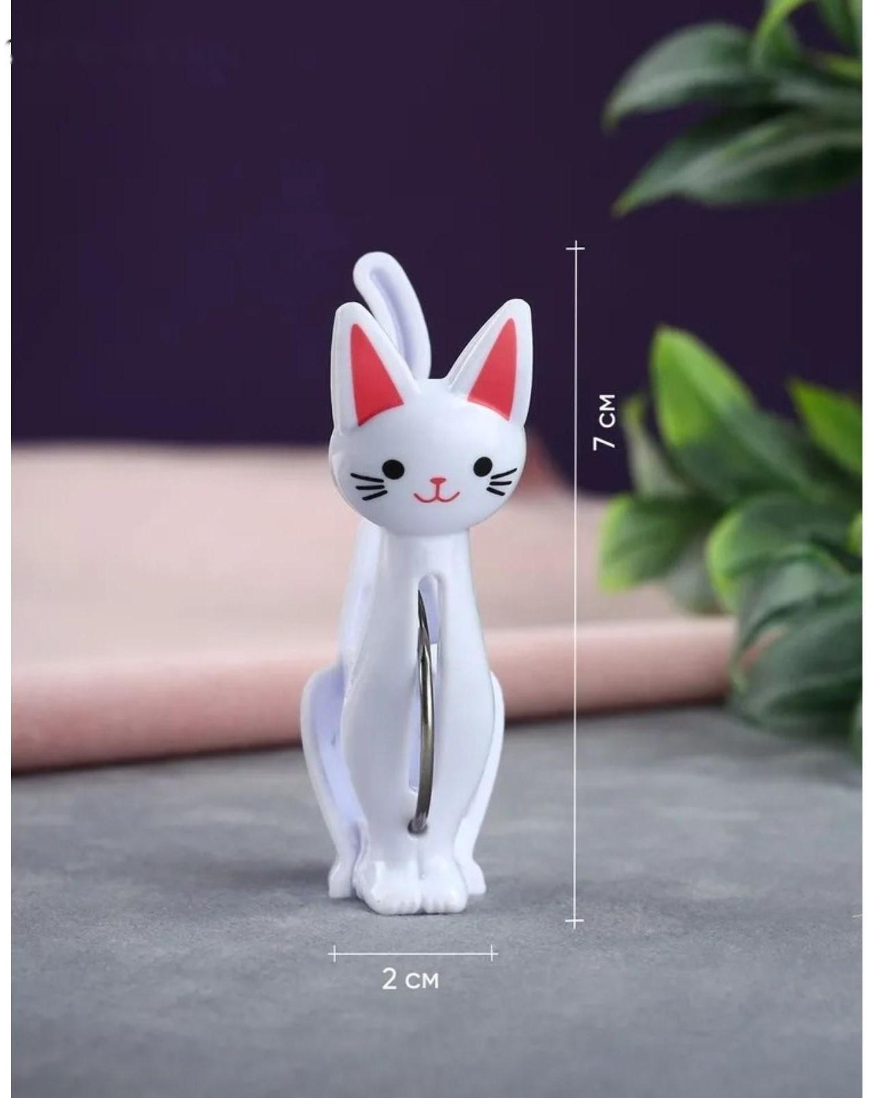 Прищепки бельевые «Коты», 7 см, 4 шт, цвет МИКС