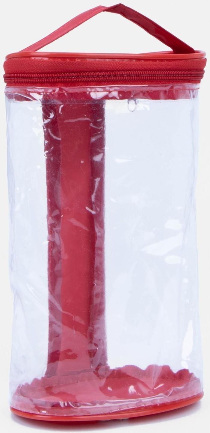 Косметичка на молнии, с ручкой, цвет красный