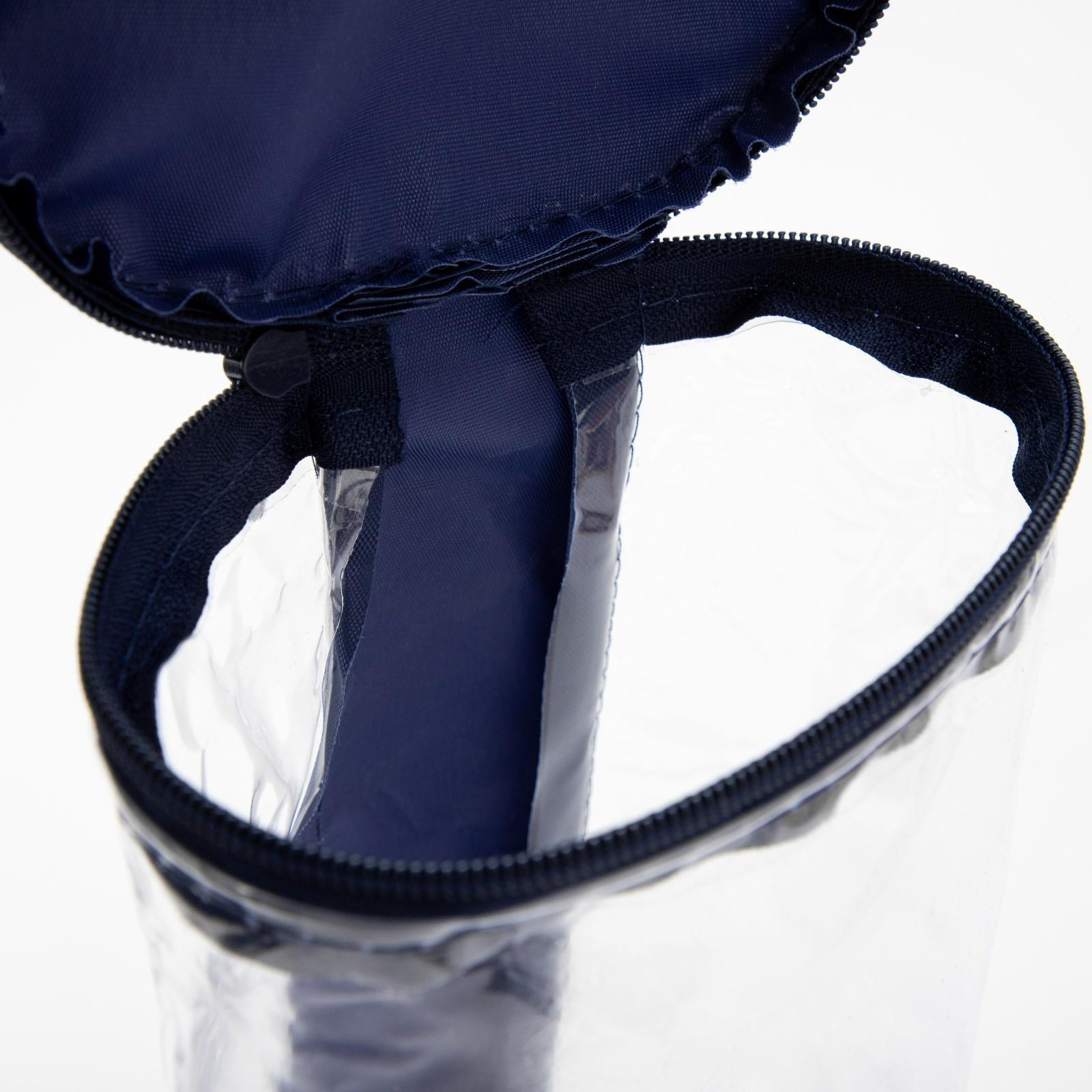 Косметичка на молнии, с ручкой, цвет синий