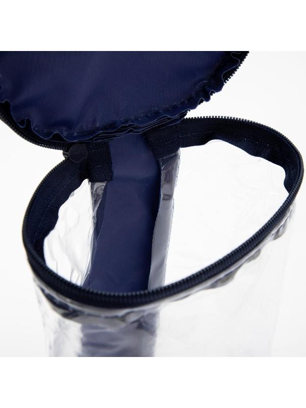 Косметичка на молнии, с ручкой, цвет синий