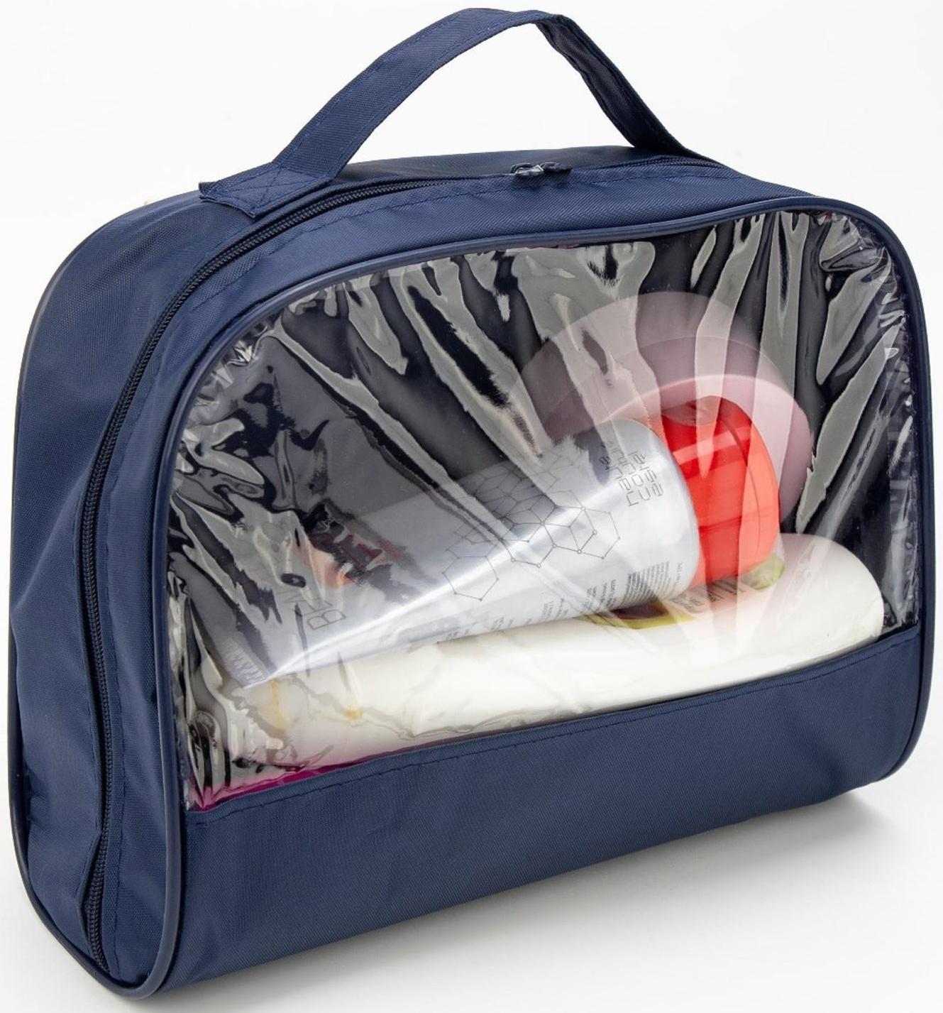 Косметичка на молнии, цвет синий