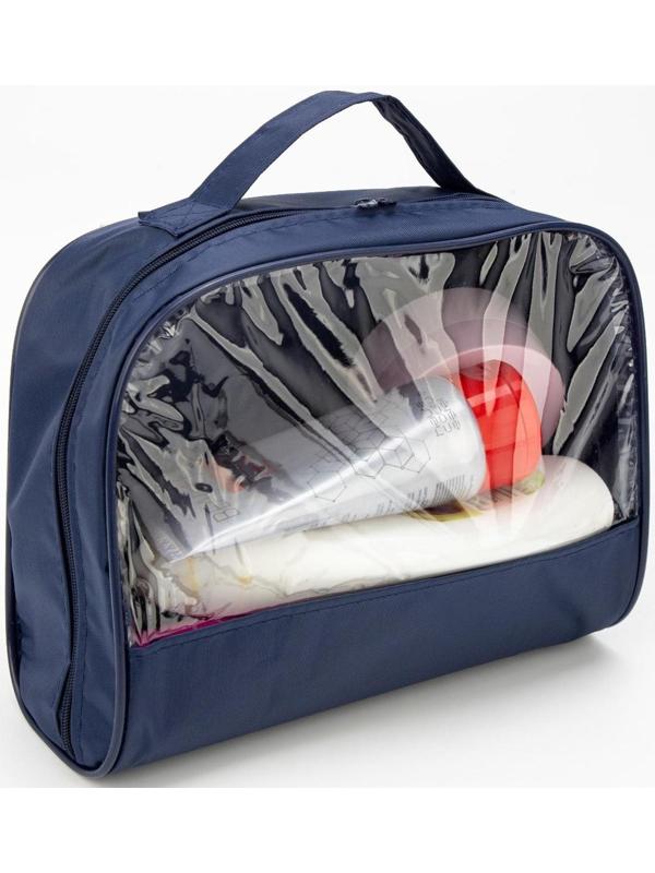 Косметичка на молнии, цвет синий