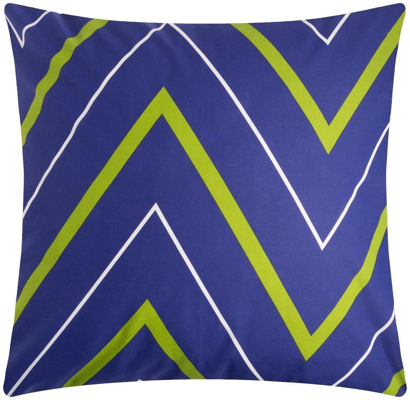 Наволочка Этель «Зелёно-синие зигзаги» 70х70, поплин, 125 г/м2