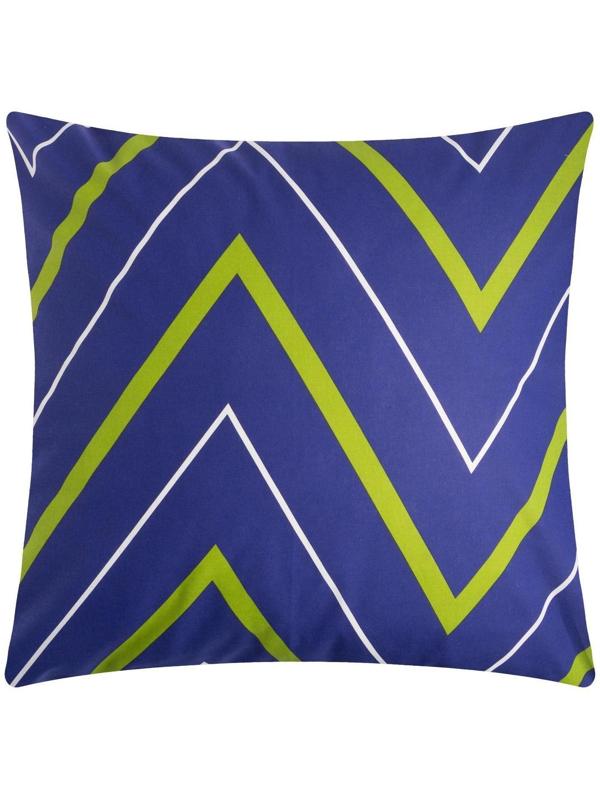 Наволочка Этель «Зелёно-синие зигзаги» 70х70, поплин, 125 г/м2
