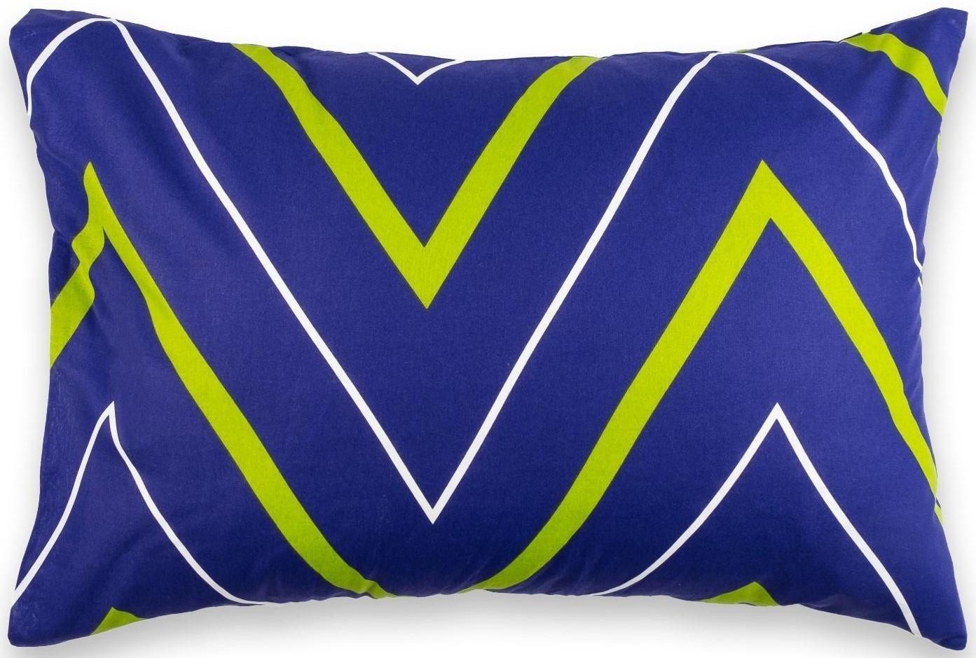 Наволочка Этель «Зелёно-синие зигзаги» 50х70, поплин, 125 г/м2