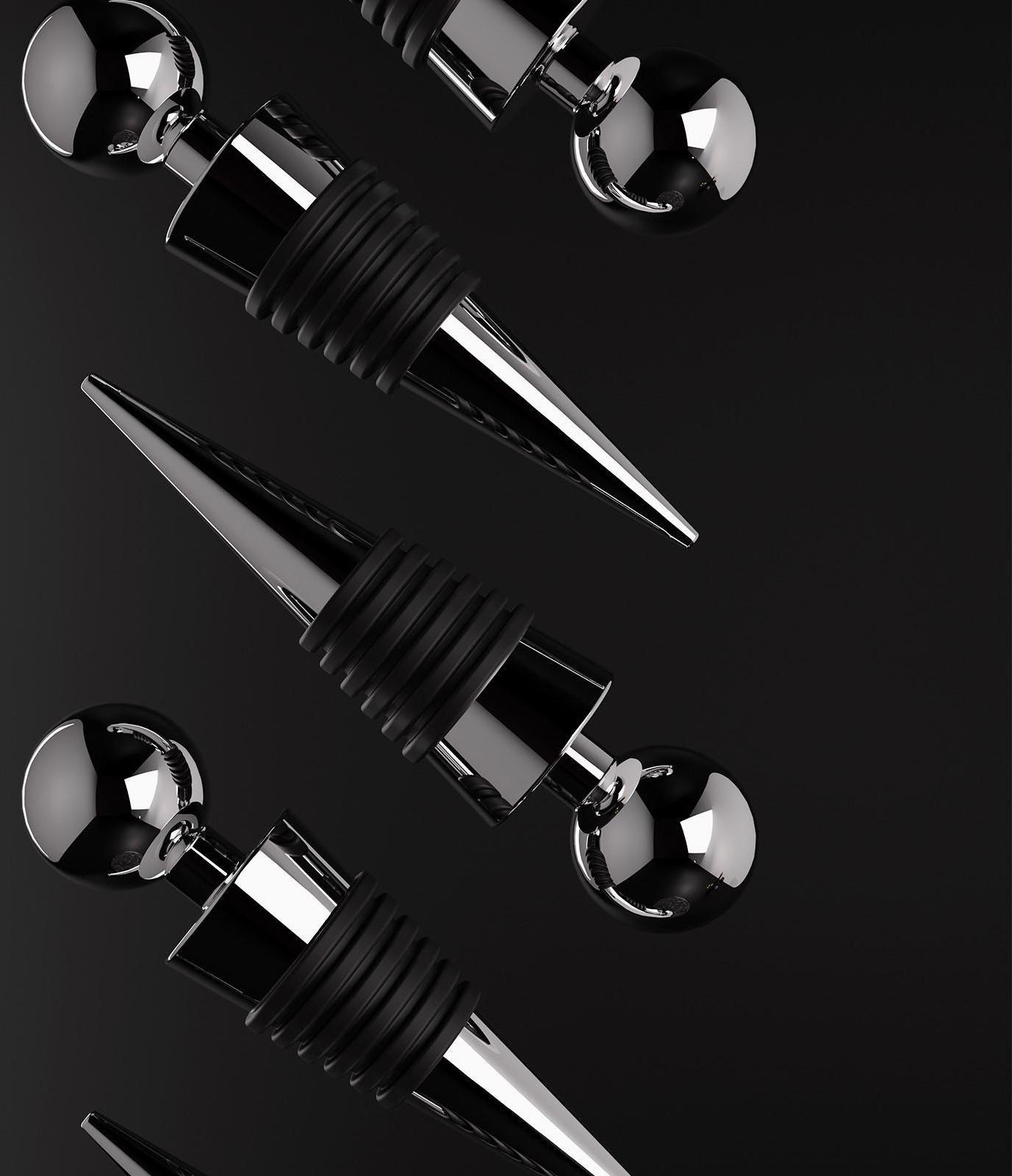 Пробка для бутылки «Шар», 9 см, цвет серебристый