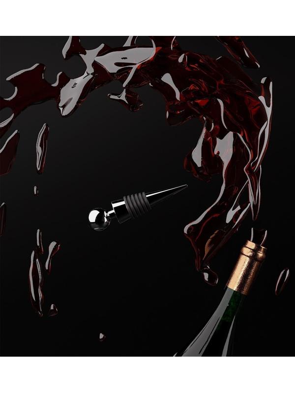 Пробка для бутылки «Шар», 9 см, цвет серебристый