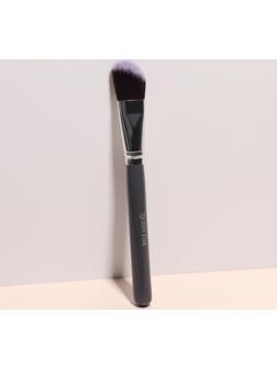 Кисть для макияжа «Brush GRAPHITE», 17,5 см, цвет тёмно-серый/серебристый