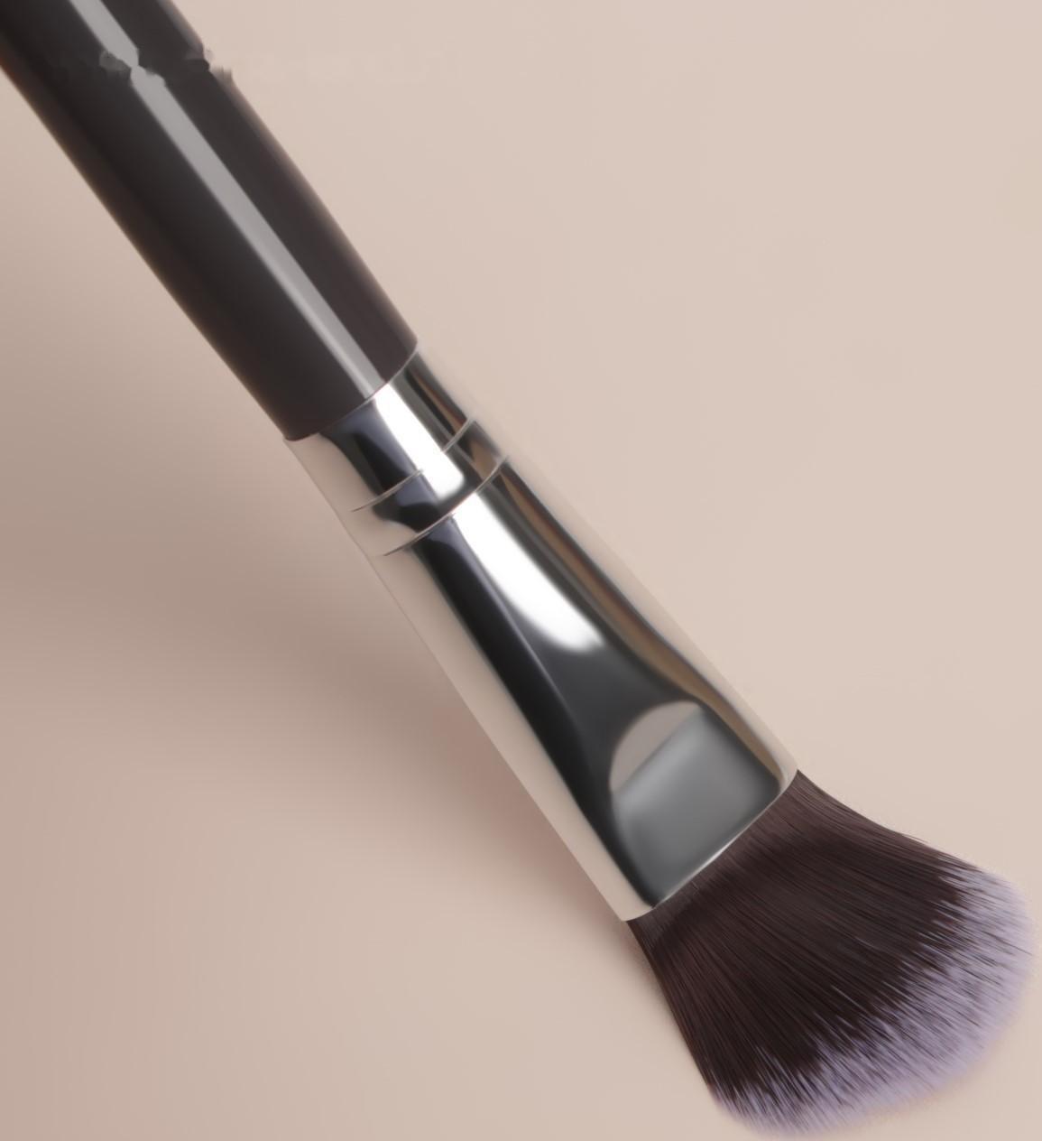 Кисть для макияжа «Brush GRAPHITE», 17 см, цвет тёмно-серый/серебристый