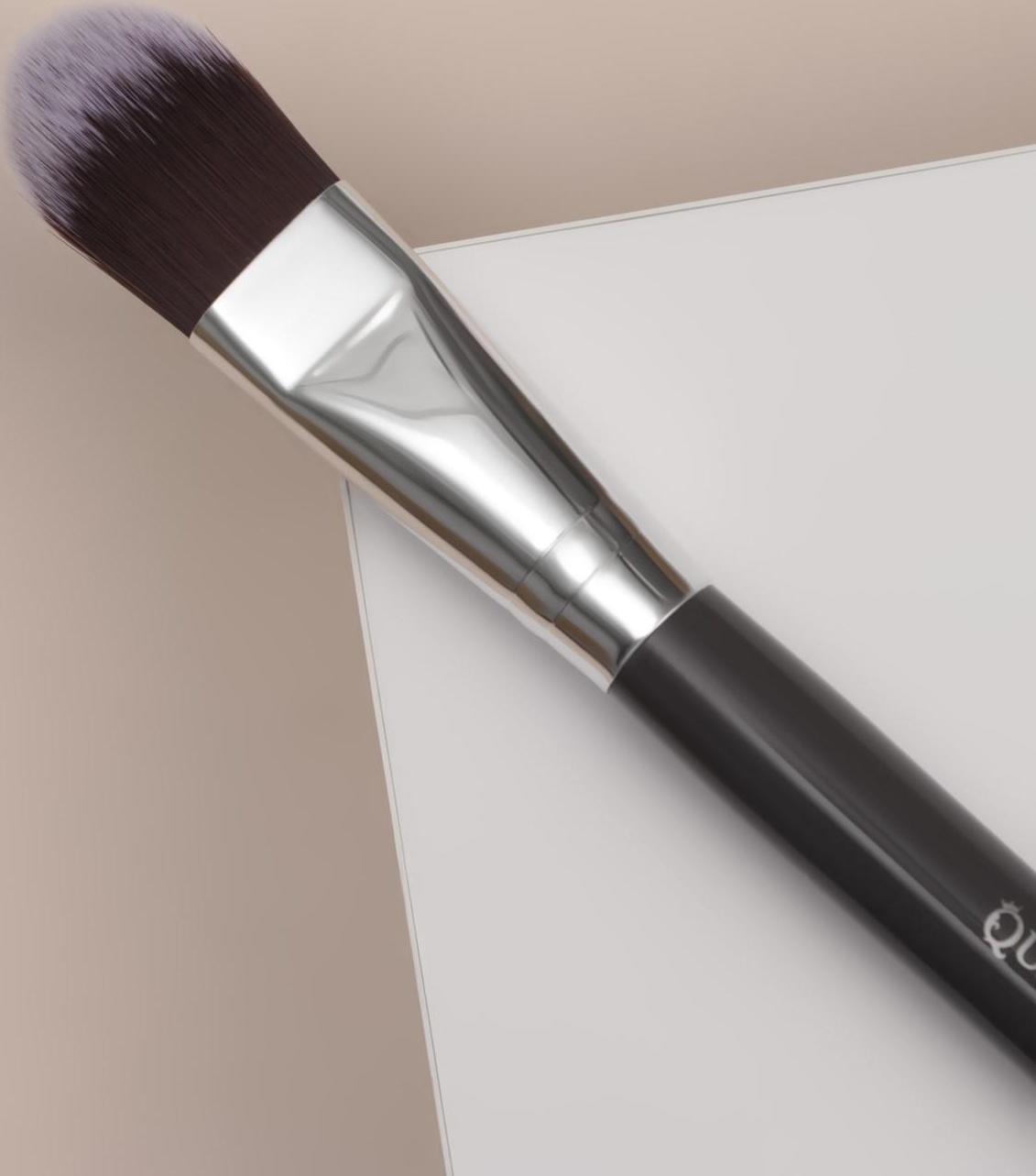 Кисть для макияжа «Brush GRAPHITE», 17 см, цвет тёмно-серый/серебристый