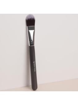 Кисть для макияжа «Brush GRAPHITE», 17 см, цвет тёмно-серый/серебристый