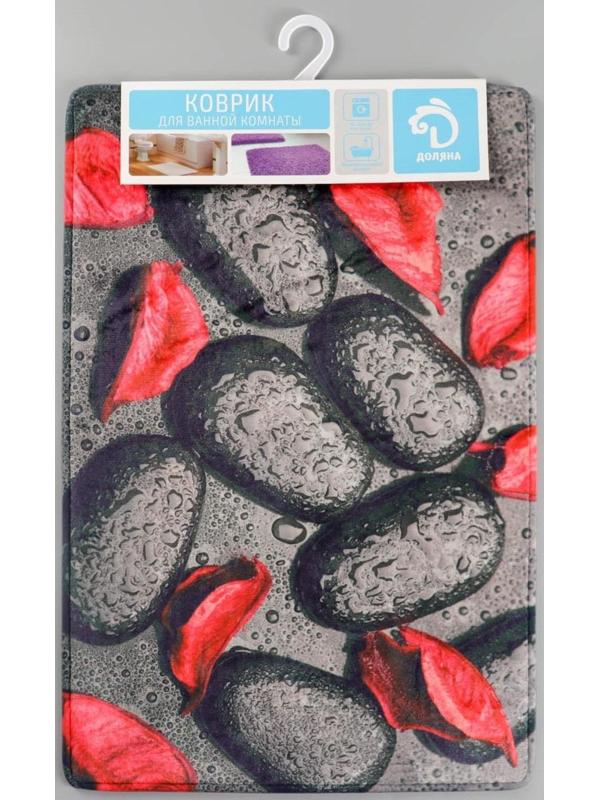 Коврик Доляна «Камни лепестки роз», 40×60 см