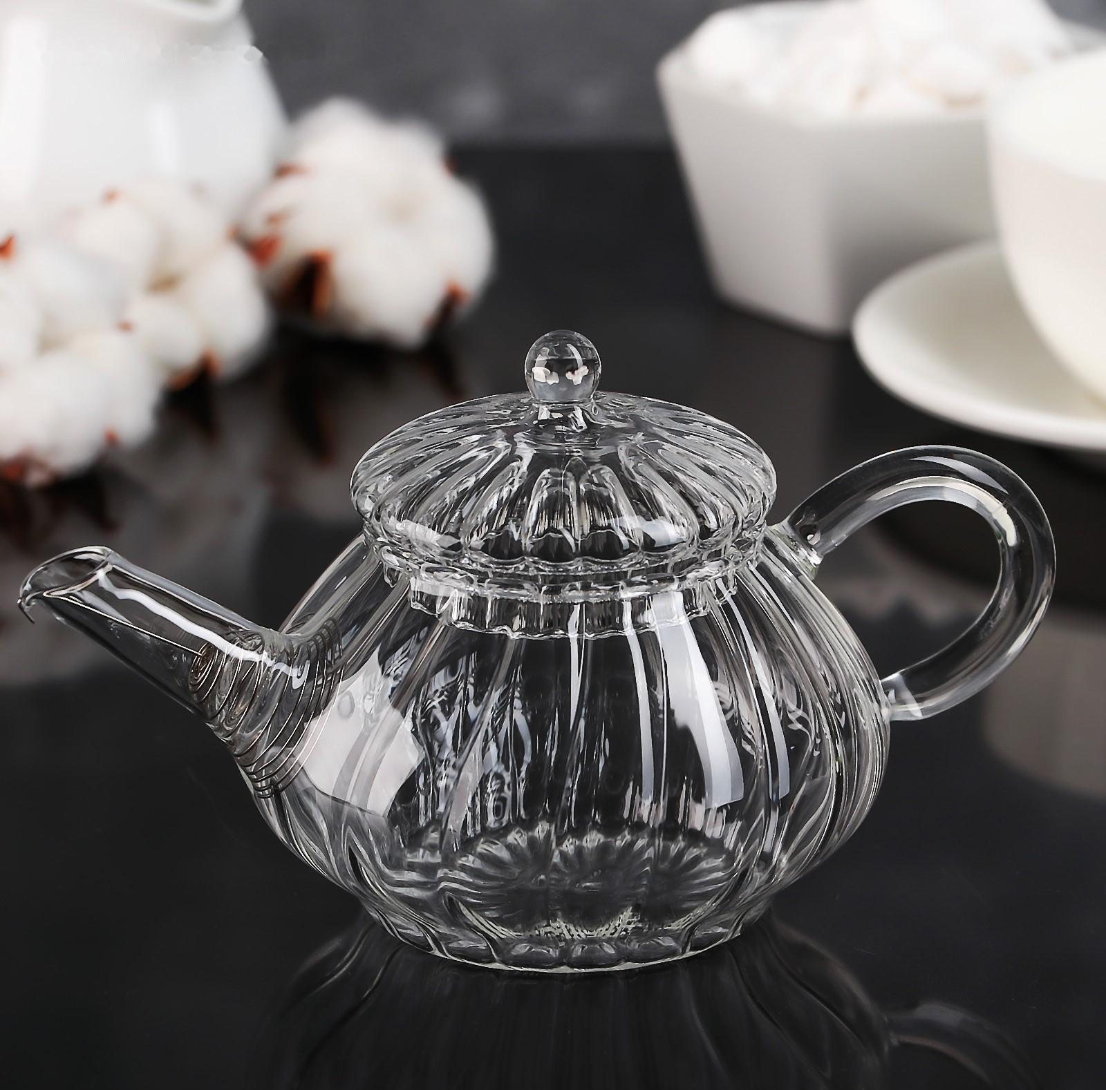 Чайник стеклянный заварочный «Диана», 150 мл, металлическое сито