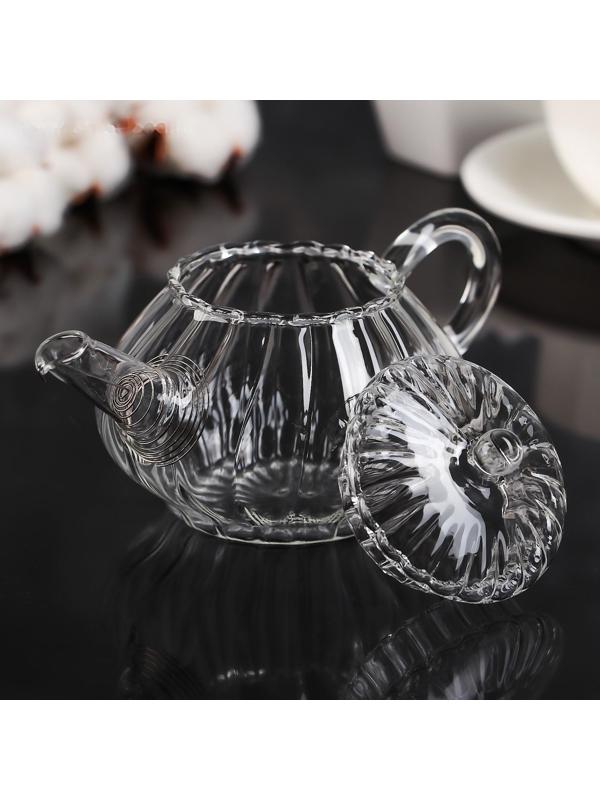 Чайник стеклянный заварочный «Диана», 150 мл, металлическое сито