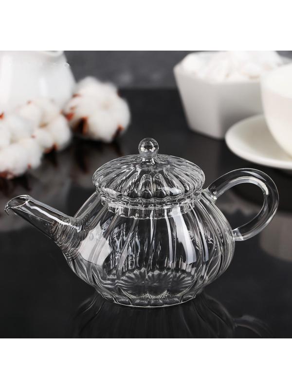 Чайник стеклянный заварочный «Диана», 150 мл, металлическое сито