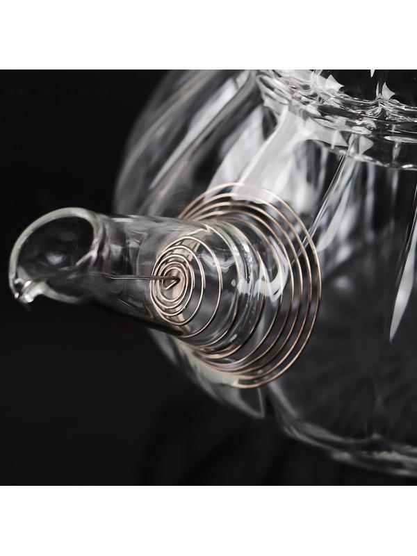 Чайник стеклянный заварочный «Диана», 150 мл, металлическое сито