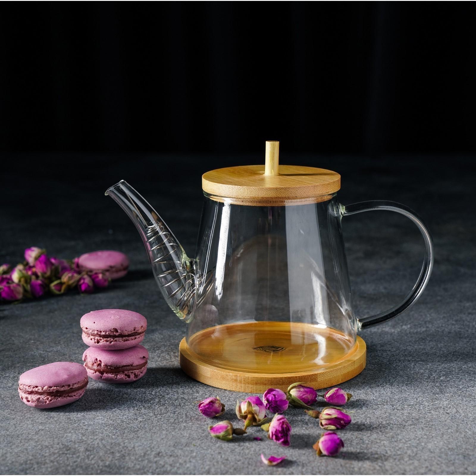 Чайник стеклянный заварочный Magistro «Бамбук», 600 мл