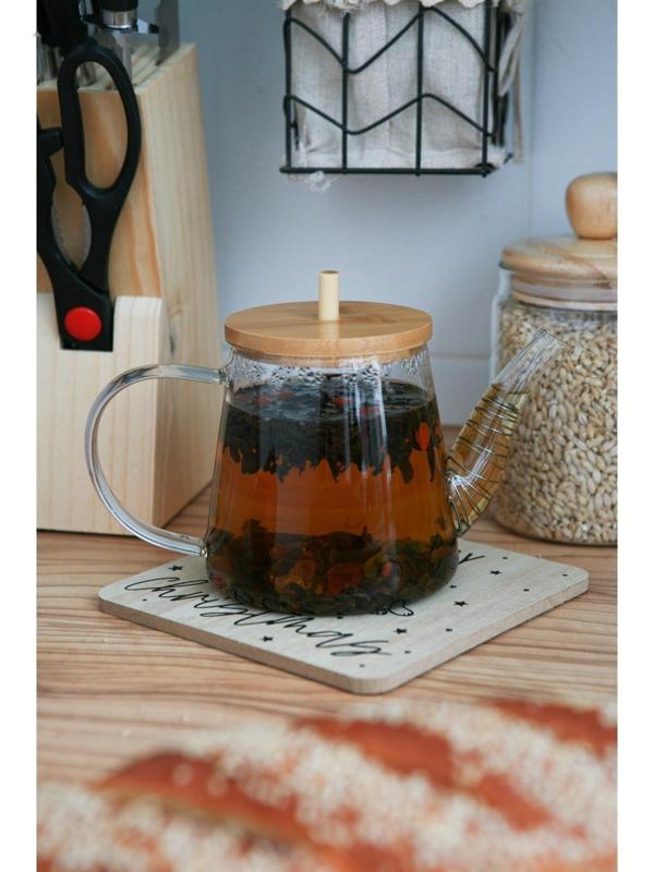 Чайник стеклянный заварочный Magistro «Бамбук», 600 мл