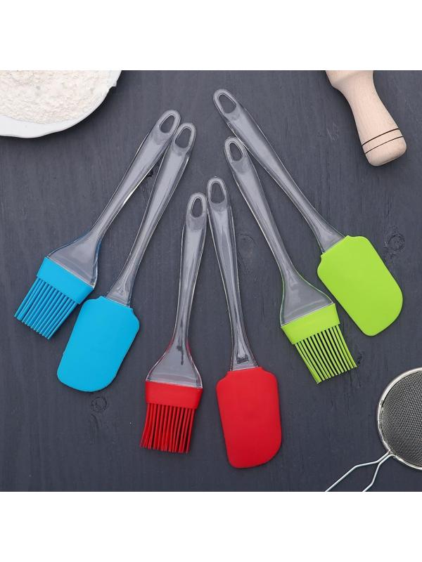 Набор для выпечки Доляна «Лёд», 2 предмета: лопатка 24 см, кисть 21 см, цвет МИКС